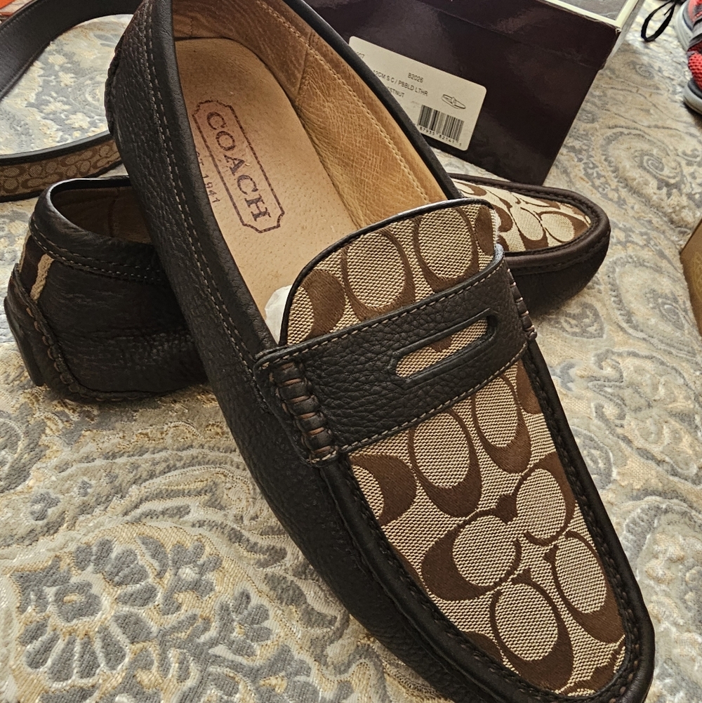 Coach Men's Brown Slip-On Loafers